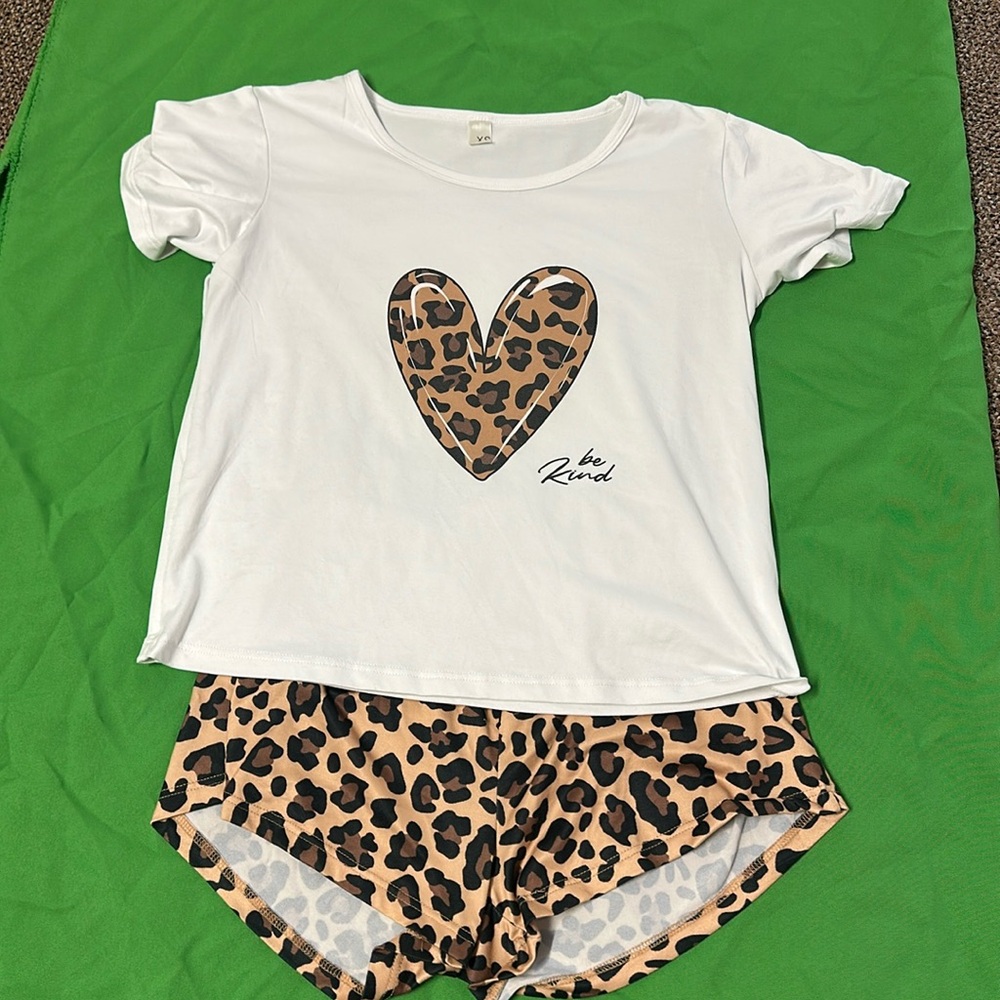Leopard Print Pajama Set